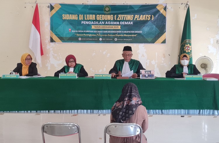 (08/08/2025) PA Demak kembali menggelar Sidang Keliling pada Jumat, 8 Agustus 2025 bertempat di Balai Desa Kuripan